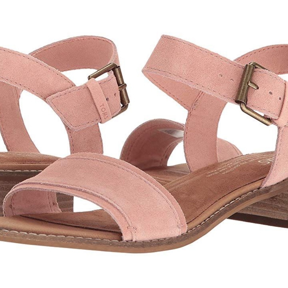 Tom's Pink Suede Sandals
